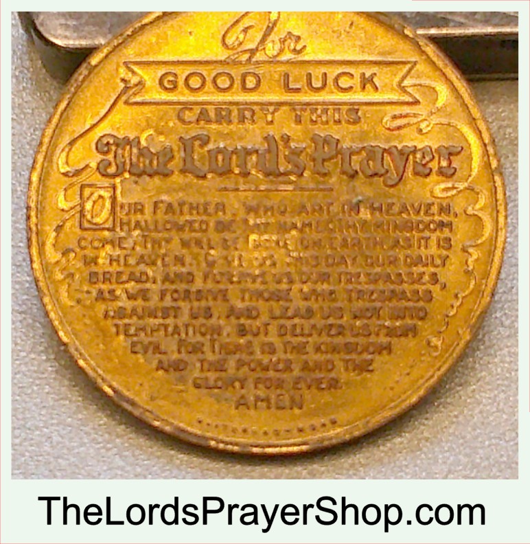 Vintage WARD BEAM'S Auto Daredevil Contest Token With The Lord's Prayer