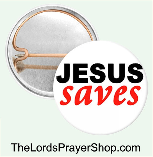 JESUS SAVES One Inch 1" Pin Pinback Button