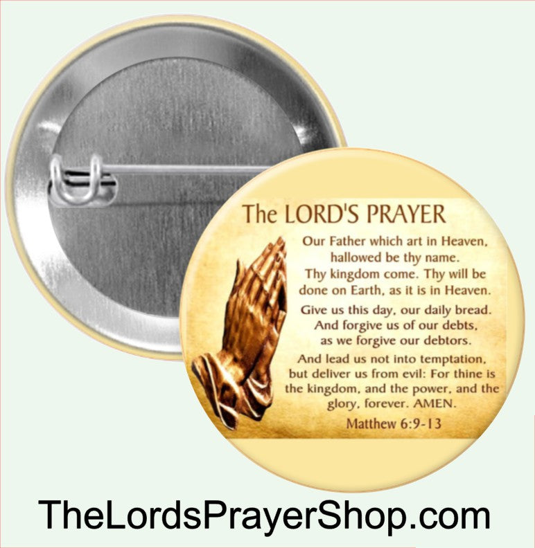 FIVE Religious Pinback Buttons 1 1/2" Size (1.5")